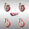 Service Caster 5 Inch 316SS Red Polyurethane Wheel Swivel Top Plate Caster Lock Brakes, 2PK SCC-SS316TTL20S514-PPUB-RED-2-S-2 - alternate 3